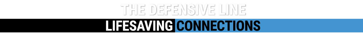 A banner with the words defensive driving course written in white and blue.