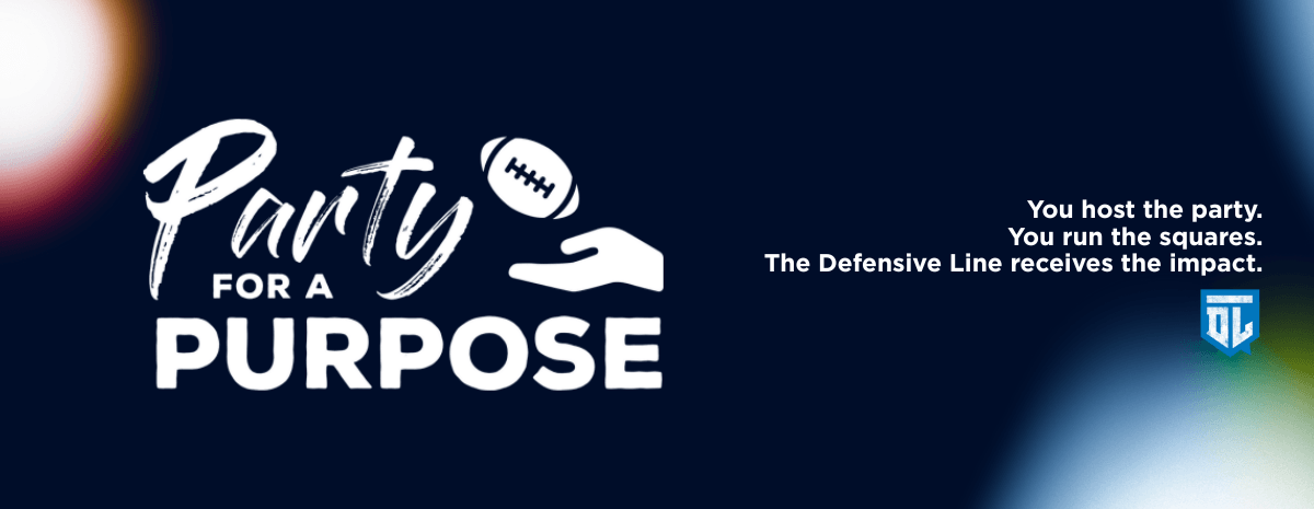 Party for a Purpose promotional banner.