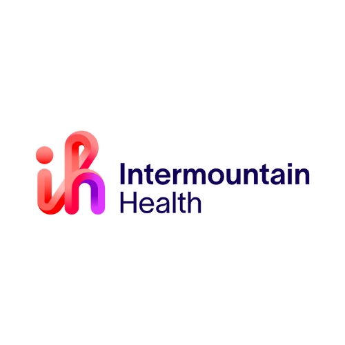 Intermountain Health logo with gradient letters.